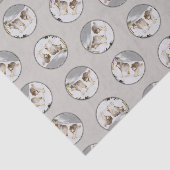 Wolven Winter Sneeuw Schilderen Originele Wildlife Tissuepapier (Detail)