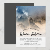 Wolven Winter Solstice Celebration Kaart (Voorkant / Achterkant)