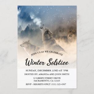 Wolven Winter Solstice Celebration Kaart