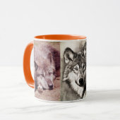 Wolven Wolf Dieren Wild Natuur Bos Mok (Voorkant links)