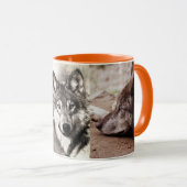 Wolven Wolf Dieren Wild Natuur Bos Mok (Voorkant rechts)