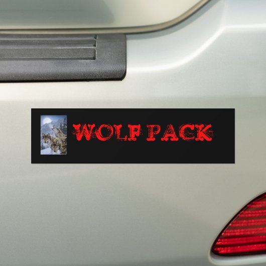 Wolven, WOLF PACK Bumpersticker (Op auto)