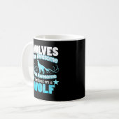 Wolven zijn geweldig Ik ben geweldig Grappige Wolf Koffiemok (Voorkant links)