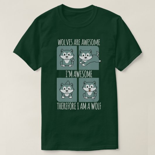 Wolven zijn Geweldige met een wolf Funny Pun Wilde T-shirt (Design voorkant)