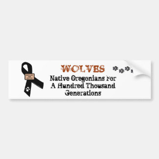 Wolven zijn oorspronkelijke Oregonianen. Bumpersticker