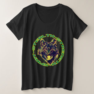 wolvenembleem grote maat t-shirt
