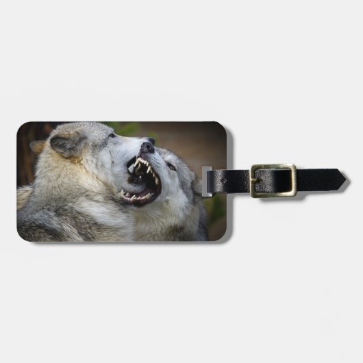 Wolvengevecht Bagagelabel (Voorkant horizontaal)