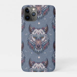 wolvenhoofden met boho-decoratie Case-Mate iPhone case