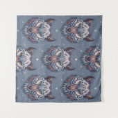 wolvenhoofden met boho-decoratie wandkleed (Voorkant (horizontaal))