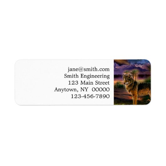 Wolvenjacht in de bergen etiket (Voorkant)