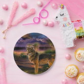 Wolvenjacht in de bergen papieren bordje (Feest)