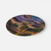 Wolvenjacht in de bergen papieren bordje (Gekanteld)