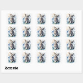 Wolvenjong Vierkante Sticker (Vel)