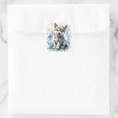 Wolvenjong Vierkante Sticker (Tas)