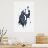 Wolvenlied (blauw) poster (Keuken)