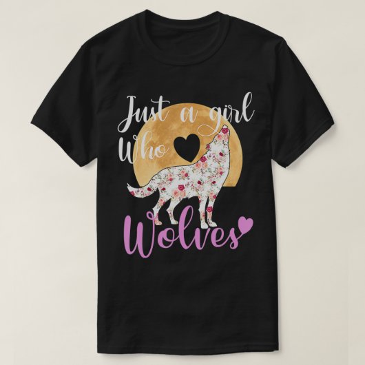 wolvenmoenen die wolvenliefhebber zijn van leuke w t-shirt (Design voorkant)