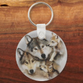 wolvenpakket sleutelhanger (Voorkant)