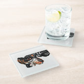 Wolvenpoot in lucht glazen onderzetter (Schuin)