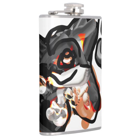 Wolvenpoot in lucht heupfles (Rechts)