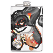 Wolvenpoot in lucht heupfles (Voorkant)