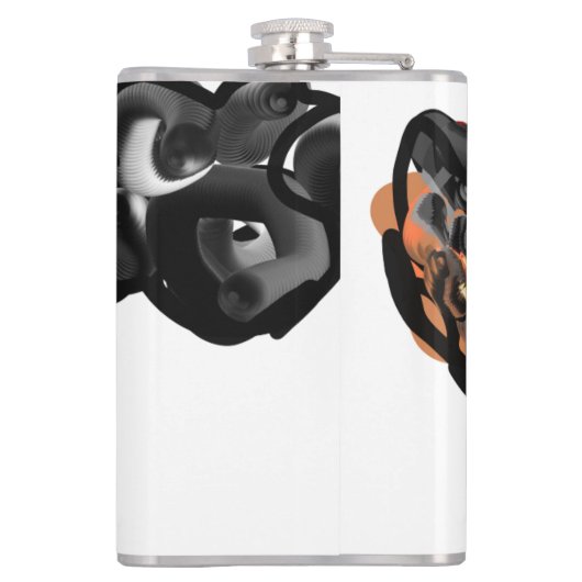 Wolvenpoot in lucht heupfles (Achterkant)