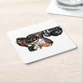 Wolvenpoot in lucht kartonnen onderzetters (Schuin)