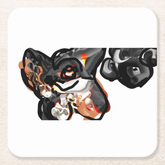 Wolvenpoot in lucht kartonnen onderzetters (Voorkant)