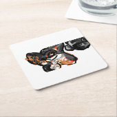 Wolvenpoot in lucht kartonnen onderzetters (Schuin)