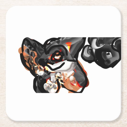 Wolvenpoot in lucht kartonnen onderzetters (Voorkant)