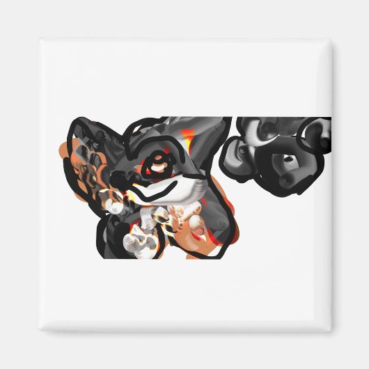 Wolvenpoot in lucht magneet (Voorkant)