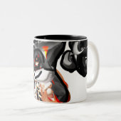 Wolvenpoot in lucht tweekleurige koffiemok (Voorkant rechts)