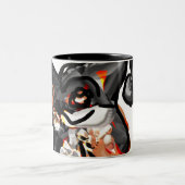 Wolvenpoot in lucht tweekleurige koffiemok (Center)