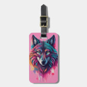 wolvenportret bagagelabel (Voorkant verticaal)