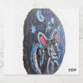 wolvenportret bier etiket (Enkel label)