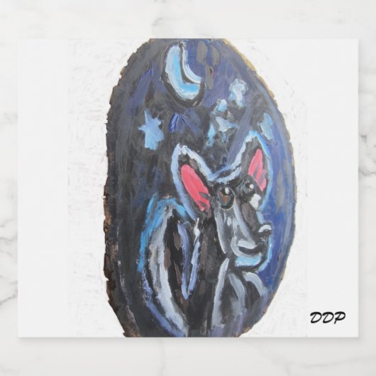 wolvenportret bier etiket (Enkel label)