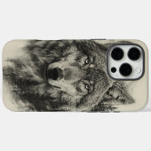 Wolvenportret in een rustig bos Case-Mate iPhone case (Achterkant (horizontaal))