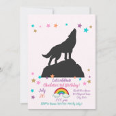 Wolvensilhouet — Kies achtergrondkleur Kaart (Voorkant)