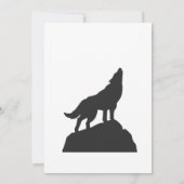 Wolvensilhouet — Kies achtergrondkleur Kaart (Achterkant)