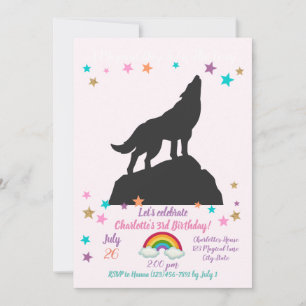 Wolvensilhouet — Kies achtergrondkleur Kaart