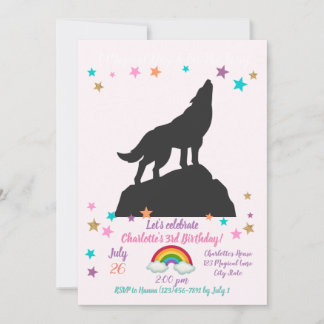 Wolvensilhouet — Kies achtergrondkleur Kaart