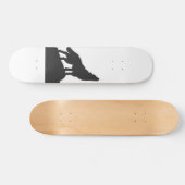 Wolvensilhouet — Kies achtergrondkleur Persoonlijk Skateboard (Horizontaal)