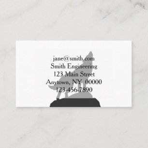 Wolvensilhouet — Kies achtergrondkleur Visitekaartje