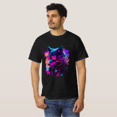 Wolvensoldaat Vold 80's Retro Synthwave grafisch T T-shirt (Voorkant volledig)