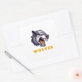 Wolvensticker Vierkante Sticker (Envelop)