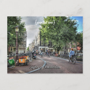 Wolvenstraat Singel Bridge, Sights of Amsterdam Briefkaart