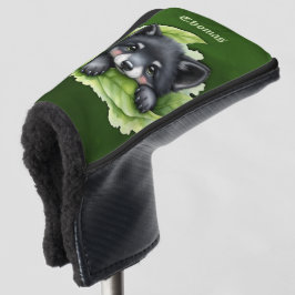 Wolvenwelp in het groen: golfheadcover