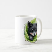 Wolvenwelp in het groen: koffiemok (Voorkant rechts)