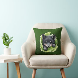 Wolvenwelp in het groen: kussen