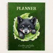 Wolvenwelp in het groen planner (Voorkant)