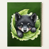 Wolvenwelp in het groen planner (Achterkant)